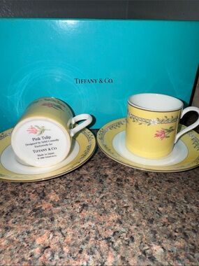 Tiffany & Co. Sybil Connolly Tulip Demitasse Cup & Saucer Set full inclusion.